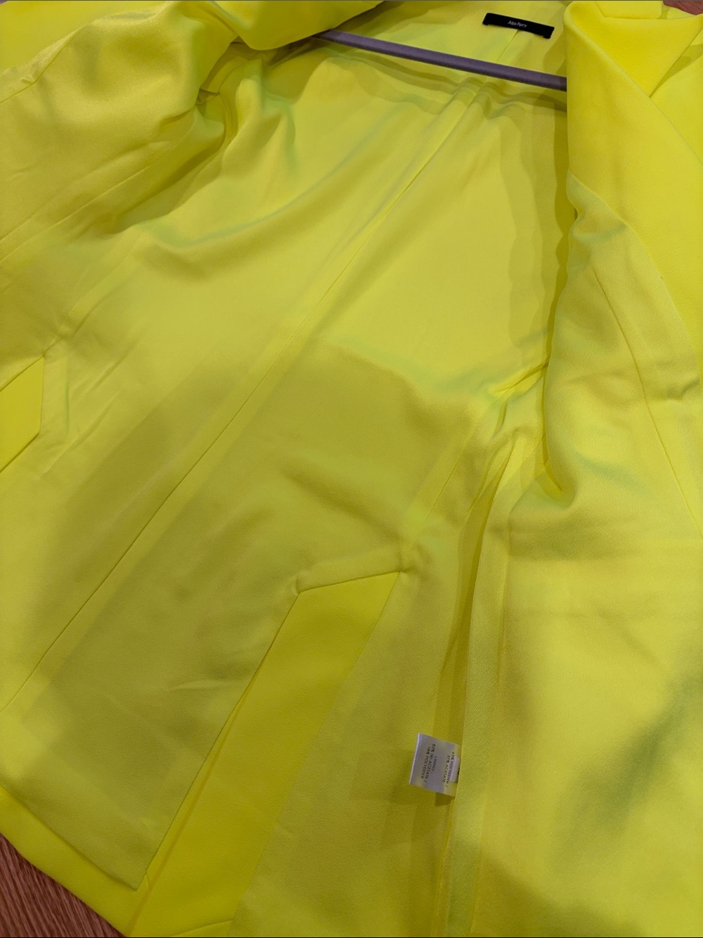 NWOT Alex Perry Neon Yellow Tailored Blazer, Size US 6 - Picture 9 of 10